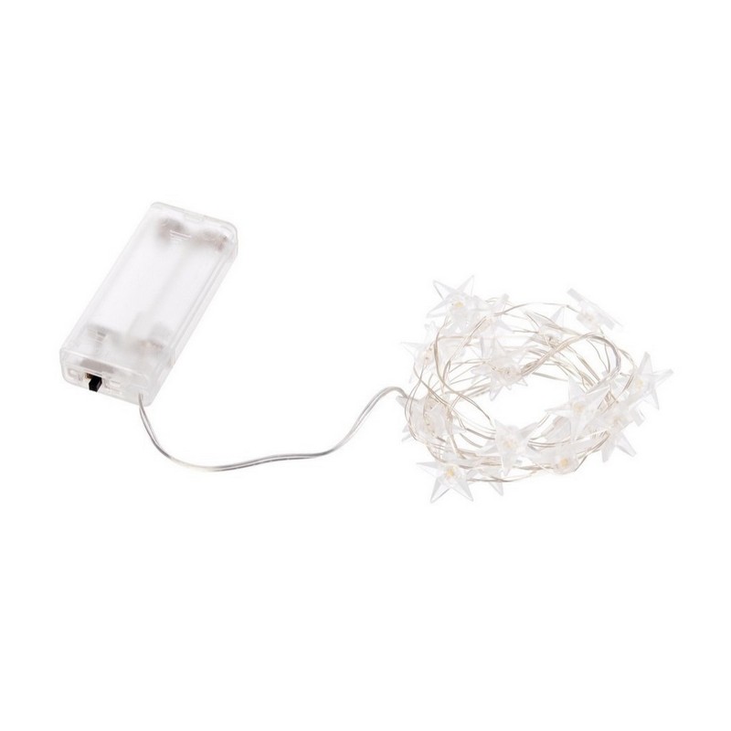 Catena luminosa da 20 led a forma di stelle a batteria